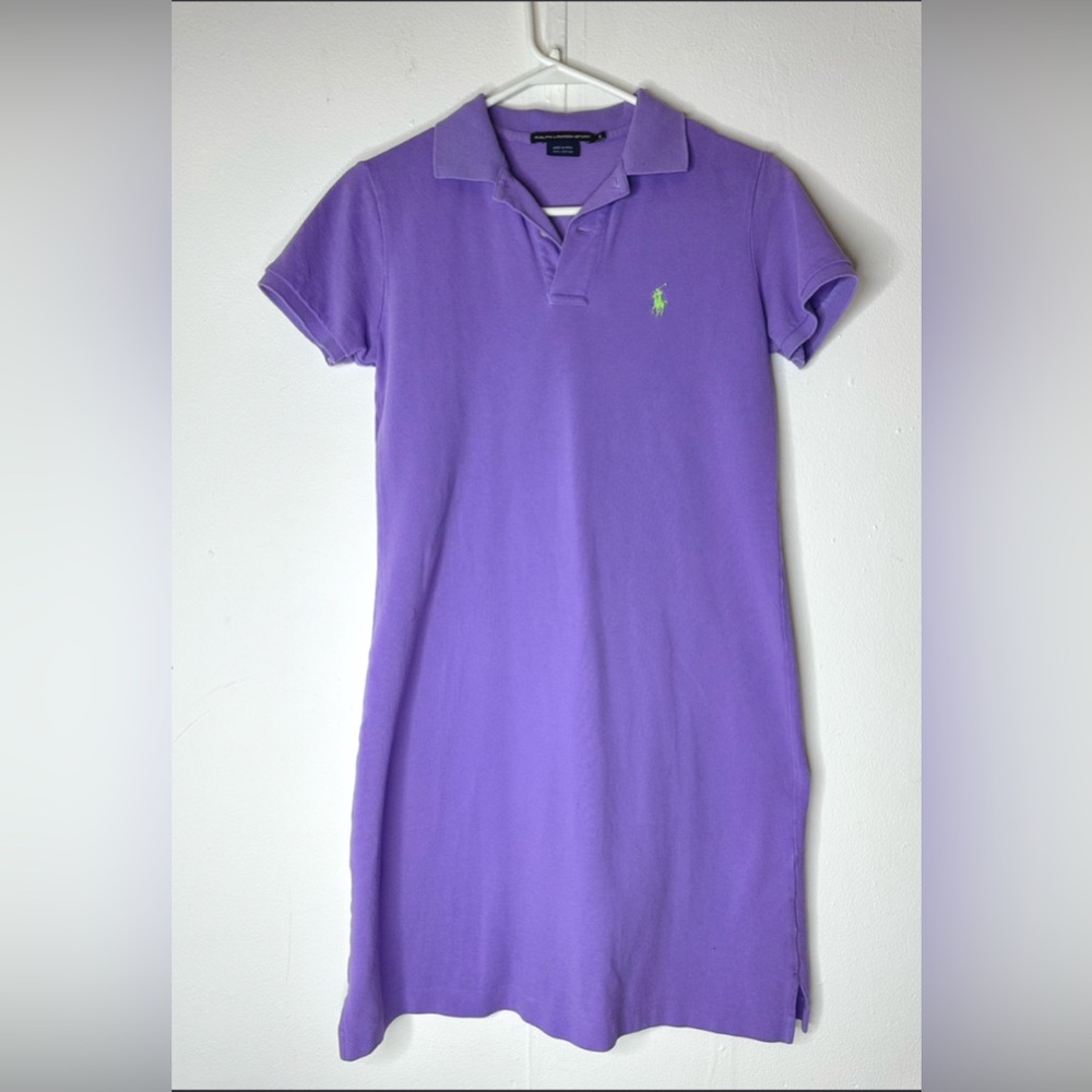 Ralph Lauren Sport Purple Polo Dress 100% Cotton Size Small